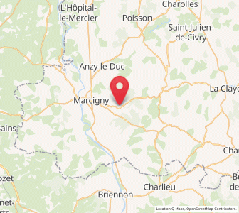 Map of Semur-en-Brionnais, Bourgogne-Franche-Comté