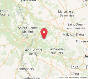 Map of Senantes, Hauts-de-France