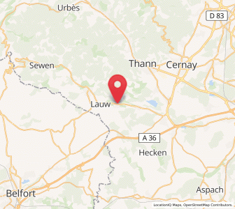 Map of Sentheim, Grand Est