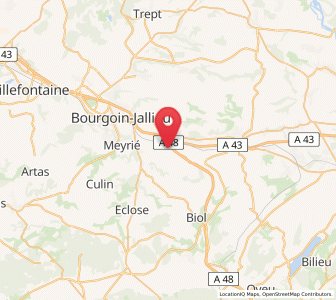 Map of Sérézin-de-la-Tour, Auvergne-Rhône-Alpes