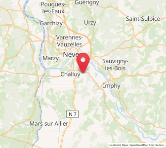 Map of Sermoise-sur-Loire, Bourgogne-Franche-Comté