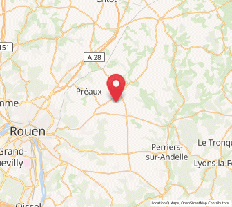 Map of Servaville-Salmonville, Normandy