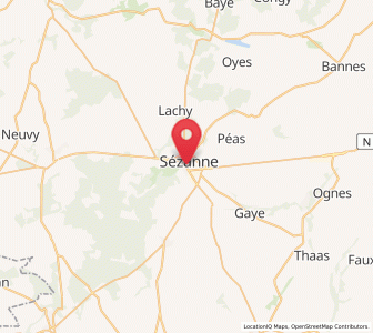 Map of Sézanne, Grand Est