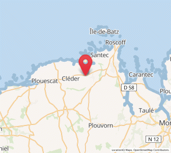 Map of Sibiril, Brittany
