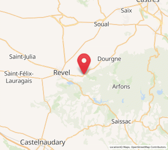Map of Sorèze, Occitanie