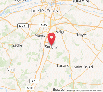 Map of Sorigny, Centre