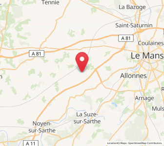 Map of Souligné-Flacé, Pays de la Loire