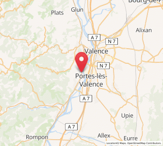 Map of Soyons, Auvergne-Rhône-Alpes