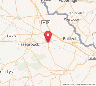 Map of Strazeele, Hauts-de-France