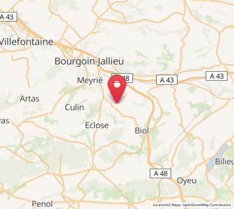 Map of Succieu, Auvergne-Rhône-Alpes