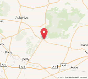 Map of Suippes, Grand Est