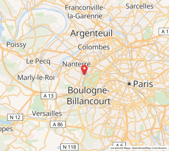 Map of Suresnes, Île-de-France