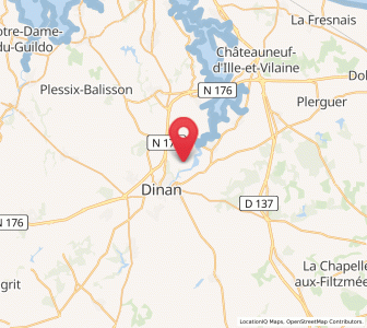 Map of Taden, Brittany