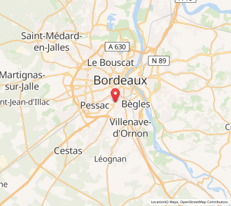 Map of Talence, Nouvelle-Aquitaine