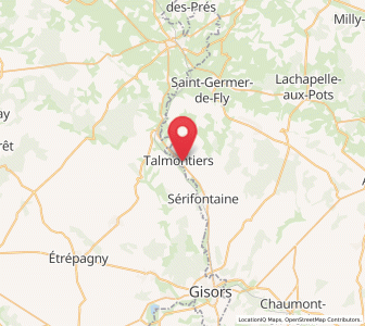 Map of Talmontiers, Hauts-de-France