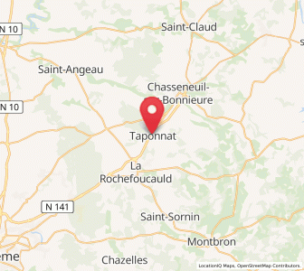 Map of Taponnat, Nouvelle-Aquitaine