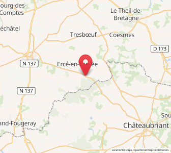 Map of Teillay, Brittany