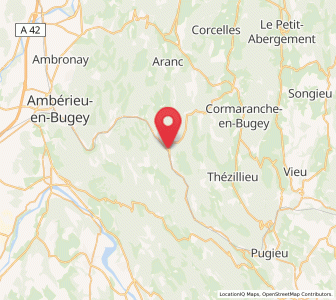 Map of Tenay, Auvergne-Rhône-Alpes