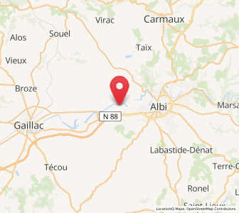 Map of Terssac, Occitanie