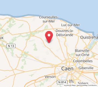 Map of Thaon, Normandy
