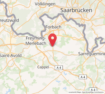 Map of Théding, Grand Est