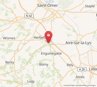 Map of Thérouanne, Hauts-de-France