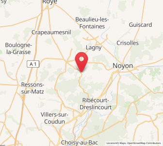 Map of Thiescourt, Hauts-de-France