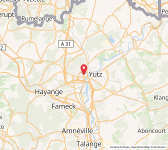 Map of Diedenhofen, Grand Est