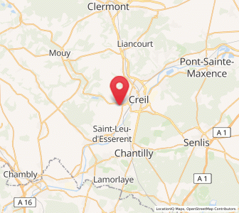 Map of Thiverny, Hauts-de-France