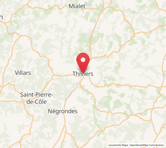 Map of Thiviers, Nouvelle-Aquitaine