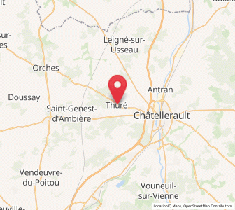 Map of Thuré, Nouvelle-Aquitaine