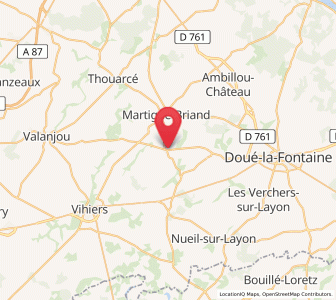 Map of Tigné, Pays de la Loire
