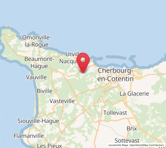 Map of Tonneville, Normandy