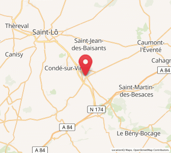 Map of Torigni-sur-Vire, Normandy