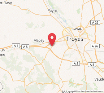 Map of Torvilliers, Grand Est