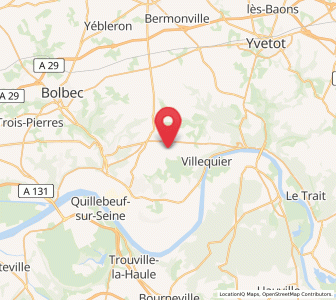 Map of Touffreville-la-Cable, Normandy