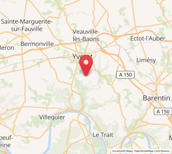 Map of Touffreville-la-Corbeline, Normandy