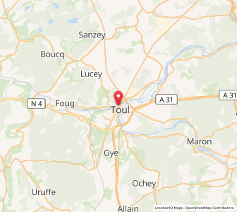 Map of Toul, Grand Est