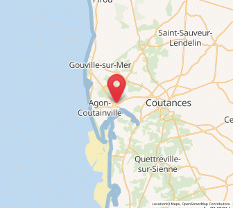 Map of Tourville-sur-Sienne, Normandy