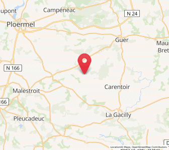 Map of Tréal, Brittany