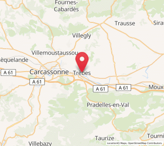 Map of Trèbes, Occitanie