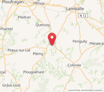 Map of Trédaniel, Brittany