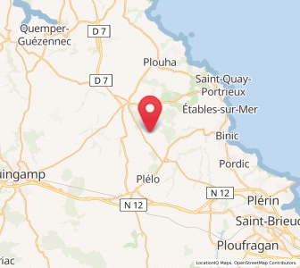 Map of Tréguidel, Brittany