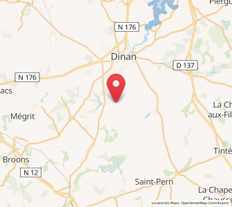 Map of Trévron, Brittany