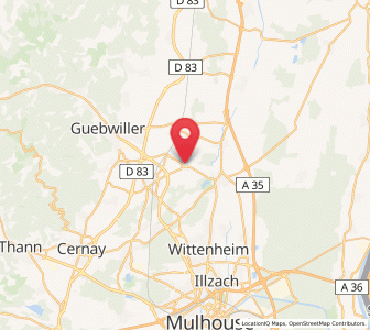 Map of Ungersheim, Grand Est