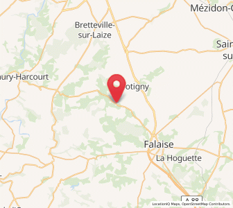Map of Ussy, Normandy