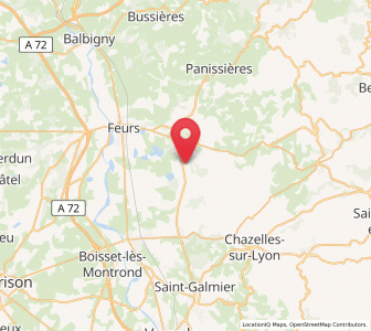 Map of Valeille, Auvergne-Rhône-Alpes