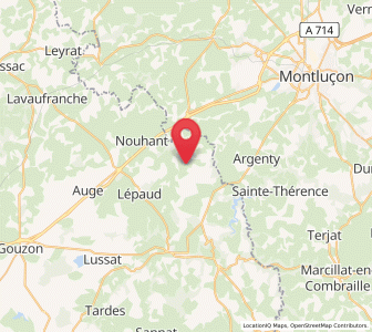 Map of Vallière, Nouvelle-Aquitaine