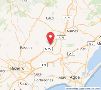 Map of Valros, Occitanie