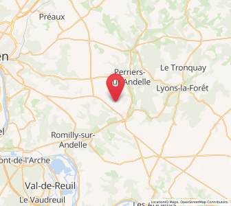 Map of Vandrimare, Normandy